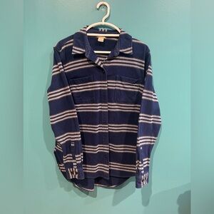 Chore Shirt Heavy Cotton Utility Duluth Trading Co Navy and White Plaid Shirt